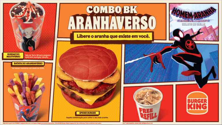 A partir do dia 17 de maio, o público poderá ver, nos restaurantes do Burger King, um novo combo feito em parceria com a Sony Pictures.