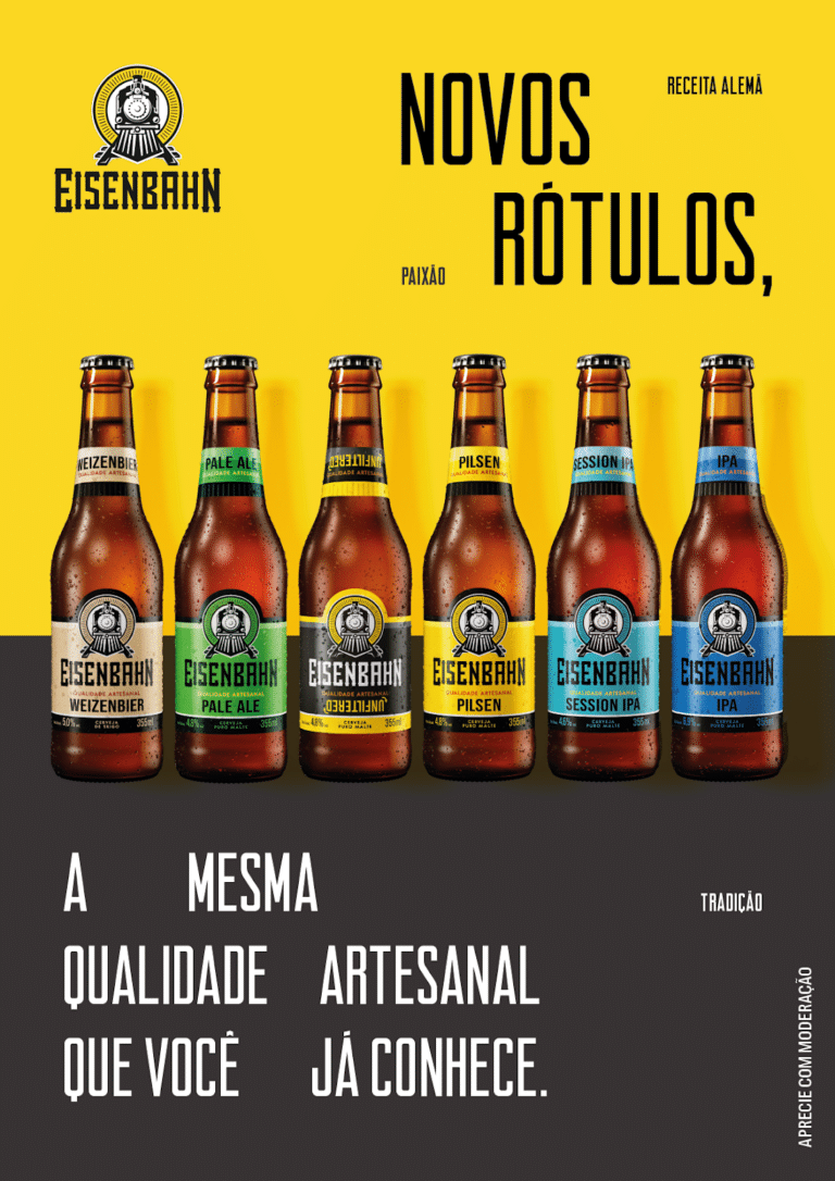 A Eisenbahn apresenta, para fortalecer a identidade visual de seu portfólio, uma nova roupagem para seus rótulos.