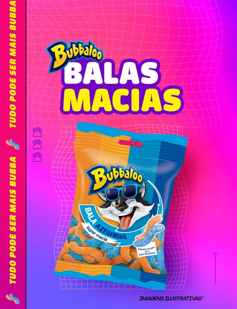 A Bubbaloo volta a inovar e traz campanha com início em junho, para apresentar, agora nacionalmente, sua nova linha de balas macias.