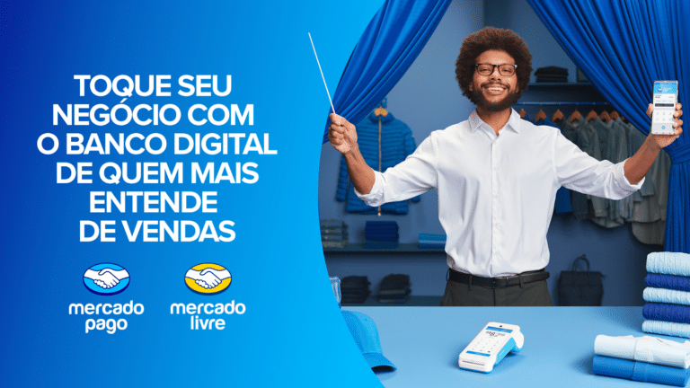 Mercado Pago lança nova campanha mostrando as grandes ofertas que oferece aos pequenos e médios empreendedores.