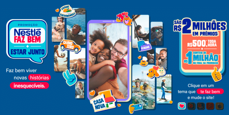 A Nestlé apresenta, entre os dias 26 de junho e 31 de agosto, sua nova promoção "Nestlé faz bem estar junto".
