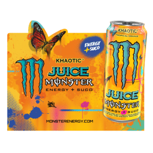 A Monster Energy Drink apresenta mais um sabor integrante da sua linha Juice, o Monster Khaotic Tropical Orange.