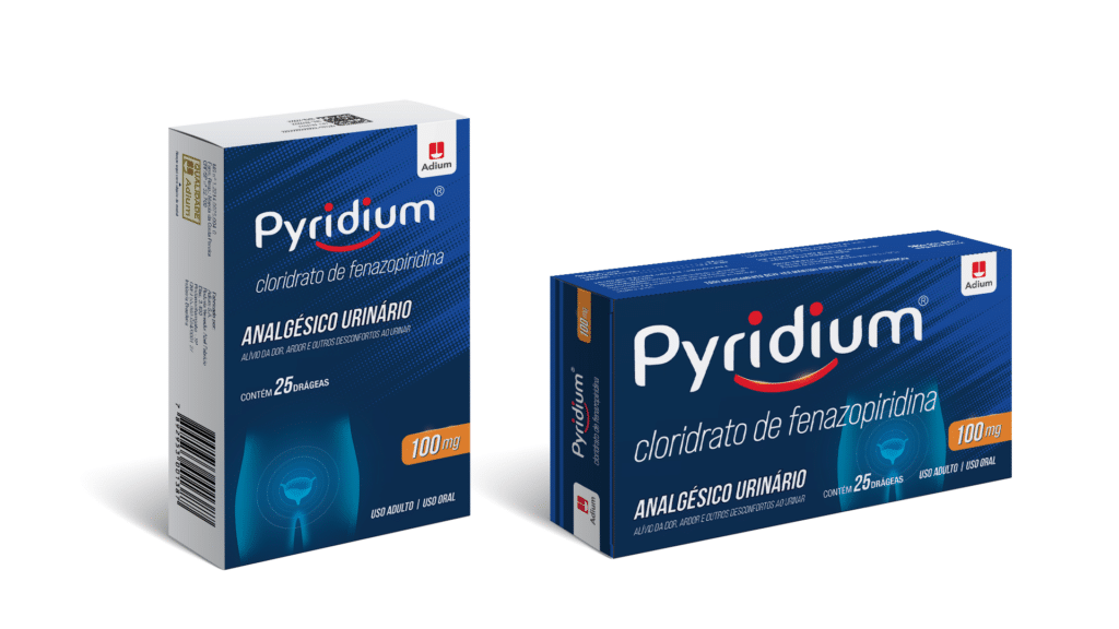 A agência Innova AATB acaba de assinar a nova embalagem do medicamento Pyridium, produzida pela companhia farmacêutica Adium.