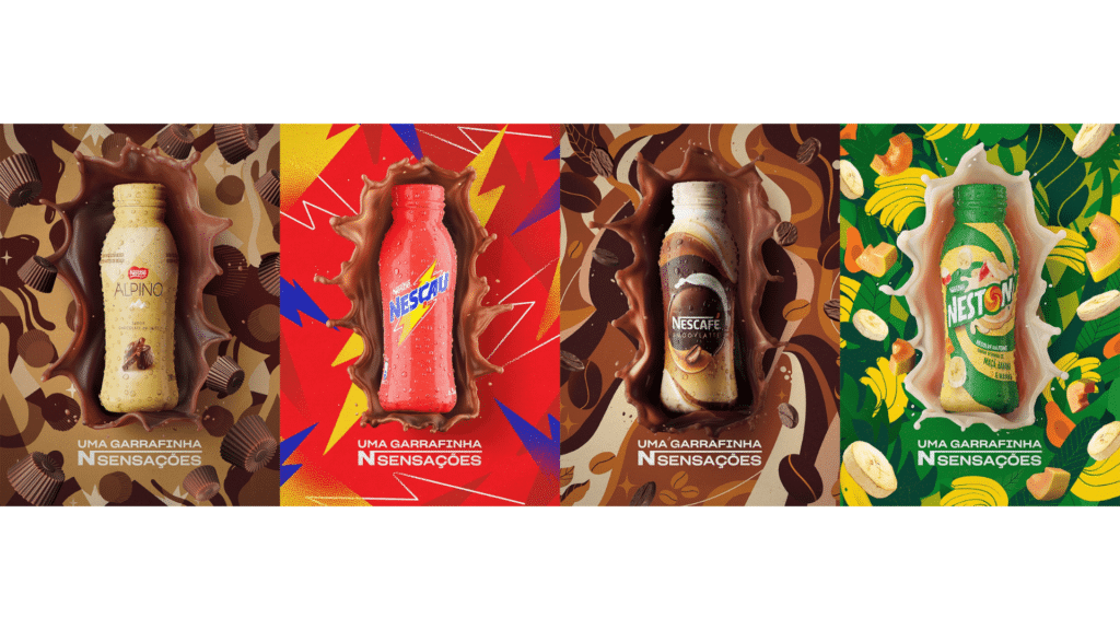 Nestlé reúne produtos da linha Ready to Drink em ação que destacaque apenas a companhia pode oferecer linha de produtos com "N" sensações.
