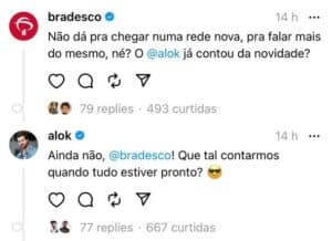 O Banco do Bradesco decidiu embarcar no sucesso da rede social Threads, e criou um perfil na nova rede social do Meta.