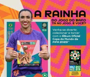 A Panini se junta à Integer/OutPromo para celebrar a convocação da Rainha Marta, melhor jogadora da história do futebol brasileiro.