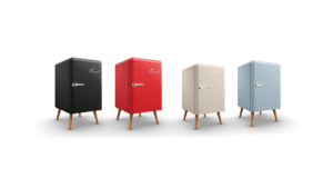A marca Consul está comemorando 73 anos de presença na casa dos brasileiros com o lançamento do frigobar Retrô.