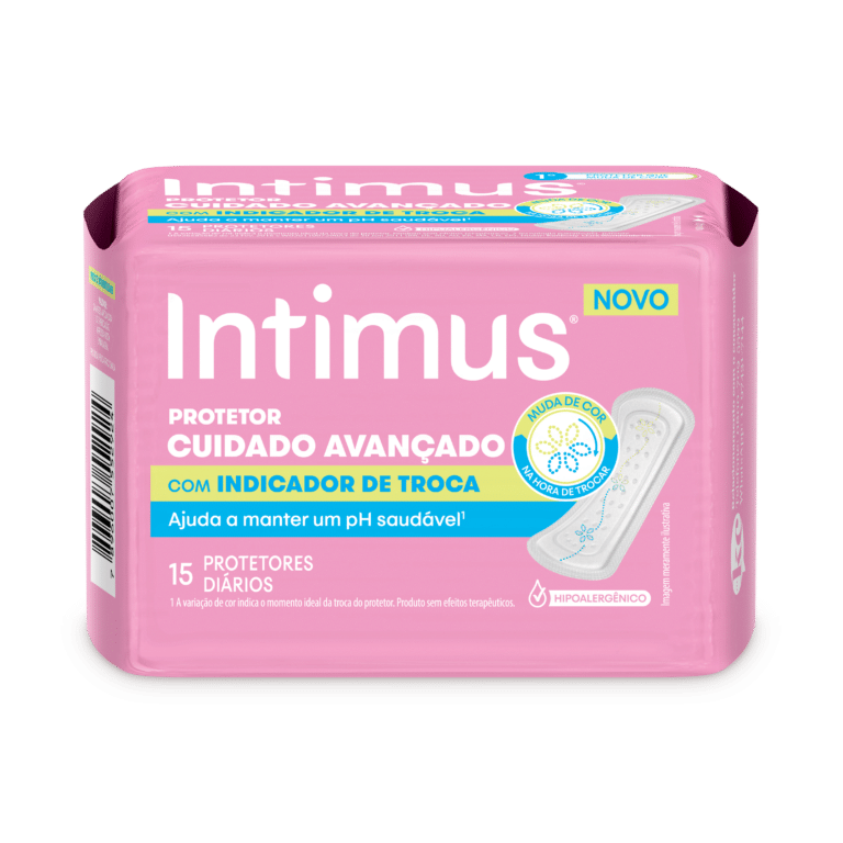 Intimus lança novo Protetor Diário com Indicador de Troca: único no mercado, o produto muda de cor indicando o momento ideal da troca.