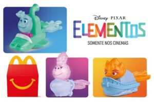 McLanche Feliz traz miniaturas do filme Elementos, da Disney e Pixar