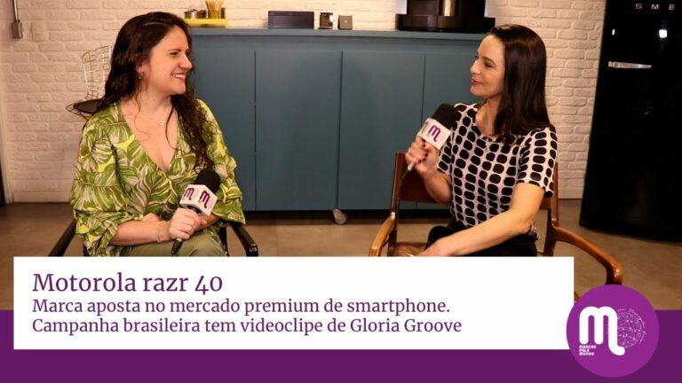 Motorola aposta no mercado premium de smartphones com o razr 40. Campanha conta com a cantora Gloria Groove.