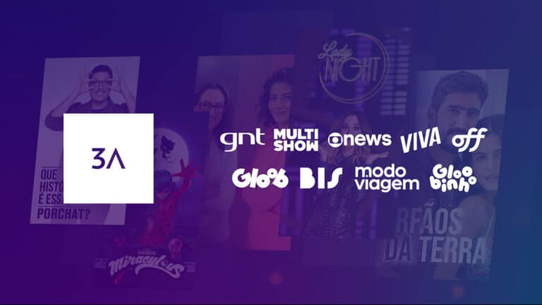 3A Brasil é a nova agência dos Canais Pagos da Globo, contemplando as marcas GNT, Multishow, Globonews, Viva, Off e Gloob.