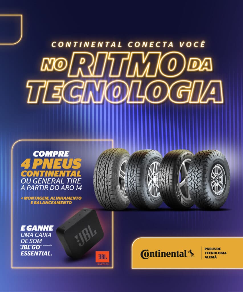 Continental Pneus anuncia o lançamento da promoção "No Ritmo da Tecnologia" nas revendas oficiais da marca em todo o país.