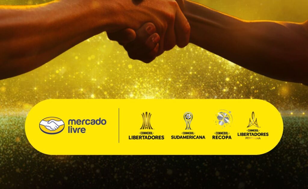 Mercado Livre e CONMEBOL acabam de anunciar um acordo de patrocínio em que a empresa se torna Patrocinadora Oficial de Clubes da CONMEBOL.