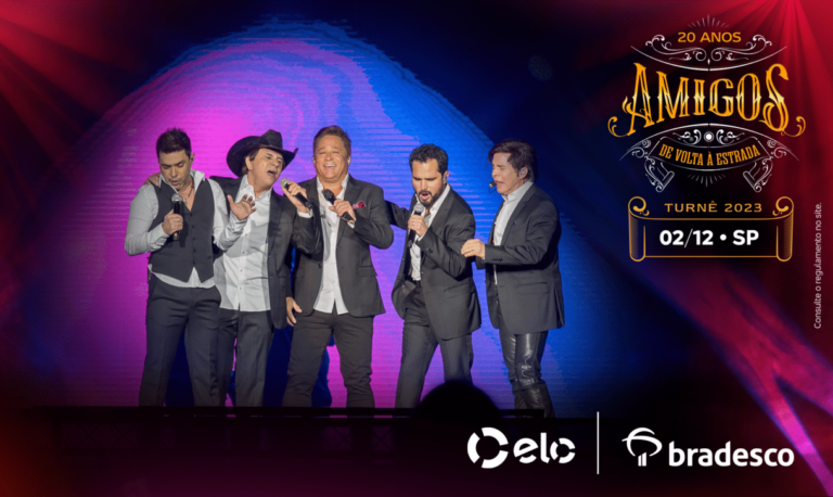 Bradesco e Elo anunciam promoção que dá a chance de concorrer a ingressos para assistir ao show da "Turnê Amigos I De Volta À Estrada".