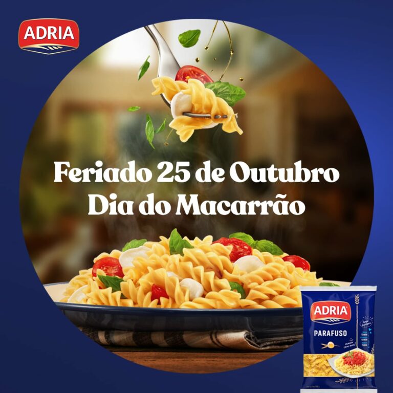 Pensando na paixão do paulistano por massas, Adria sugere que 25 de outubro, Dia do Macarrão, seja celebrado como um feriado.