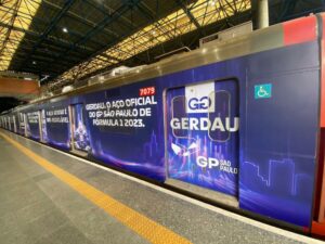 A Gerdau leva a importância da produção de um aço 100% reciclável e com baixa emissão de carbono para um trem da Linha 9-Esmeralda.