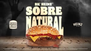O Burger King anuncia, em parceria com a Heinz, o primeiro e único BK HEINZ Sobrenatural, sanduíche natural feito pelo sobrenatural.