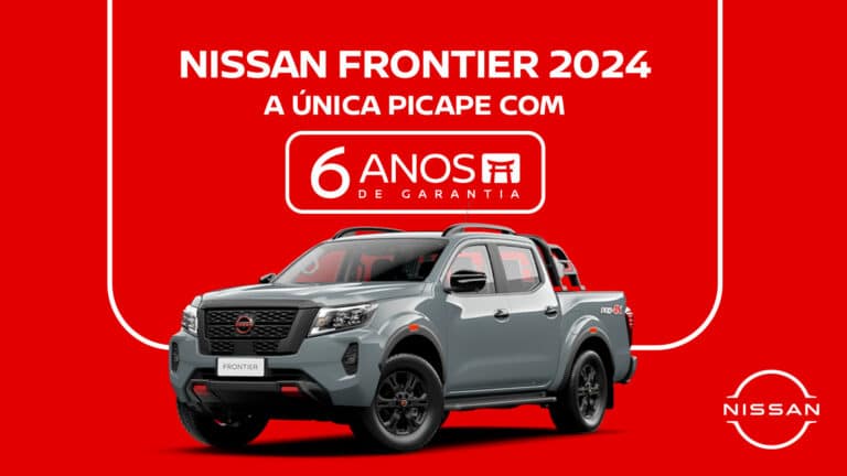 Comunicado interrompe jornada do consumidor para anunciar a maior garantia do mercado em nova campanha da Nissan Frontier.