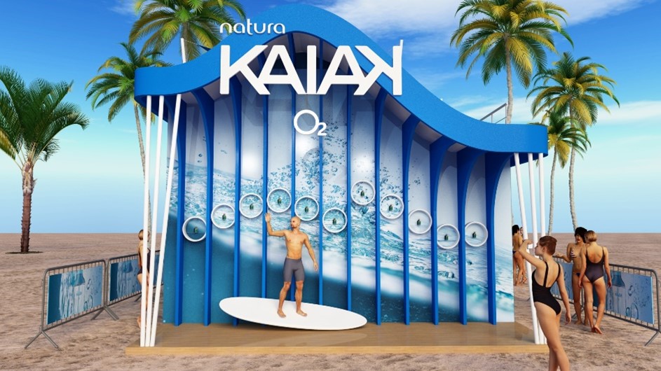 Natura Kaiak decidiu convidar o público a mergulhar no mar com ativações especiais no Corona Saquarema Pro, campeonato realizado pela WSL.