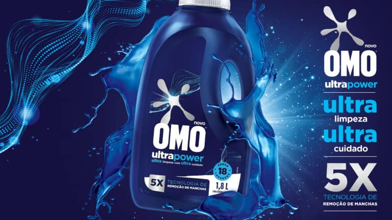 Omo, líder na categoria de lava-roupas, e presente em 7 a cada 10 lares brasileiros, anuncia a chegada do novo Omo Ultra Power.