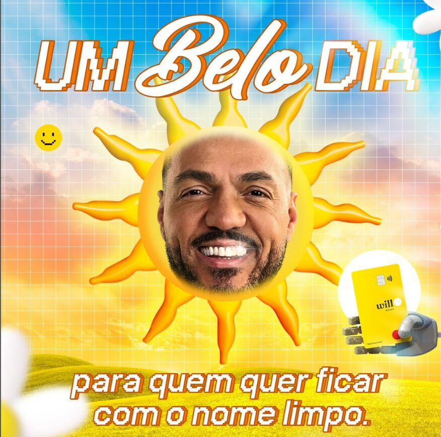 O cantor Belo se une ao will Bank para ajudar mais brasileiros a sentir o alívio de se livrar das pendências financeiras e ter "um Belo dia".