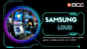 A Samsung marcou presença na BGS de 2023, com um estande de cerca de 1.000m² e um vasto portfólio de produtos.