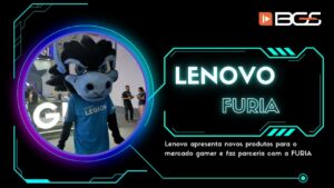 Desde 2018 a Lenovo está presente na BGS, com a Legion, linha de produtos gamer. Na feira, mostrando as novidades da linha, como o Legion Go.