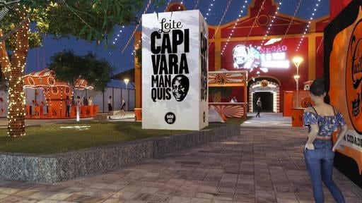 O Grupo Petrópolis criou para o Mondial de la Bière 2023 um ambiente especial para a cerveja Cacildis: a "Cacildolândia - A Praça do Mussum".