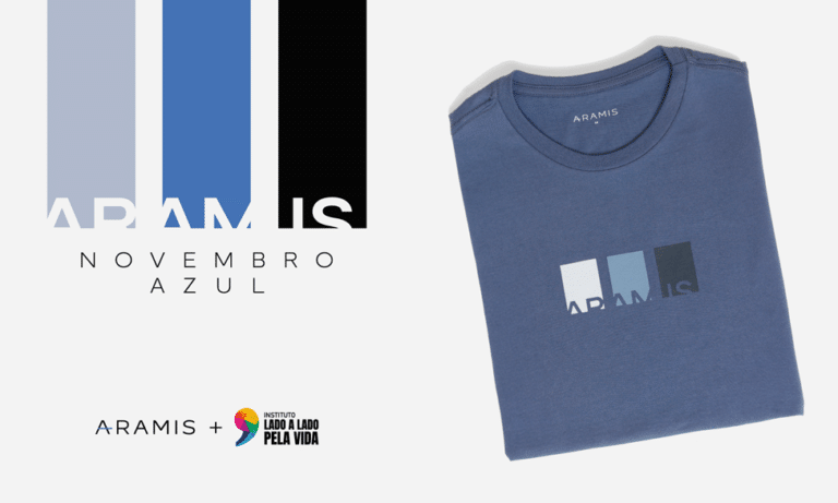 Aramis se une ao Instituto Lado a Lado Pela Vida, criador da campanha do Novembro Azul, em prol da saúde do homem.