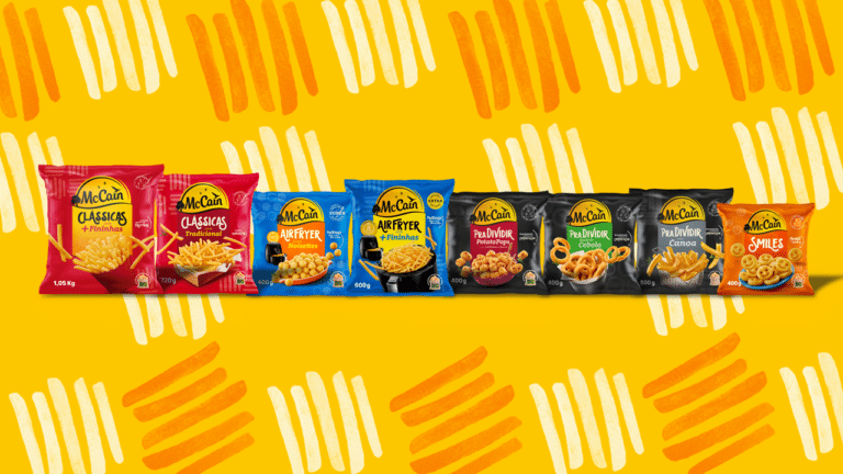 A McCain apresenta a nova linha de embalagens de todo seu portifólio de produtos no Brasil, para os canais Varejo e Atacado.