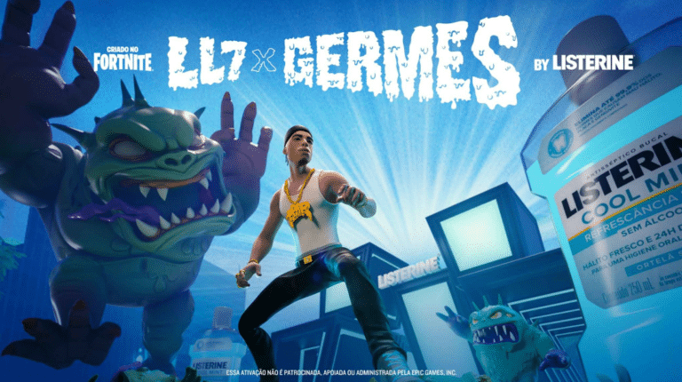 LISTERINE® leva L7nnon para show com gameplay exclusiva contra os germes no jogo Fortnite