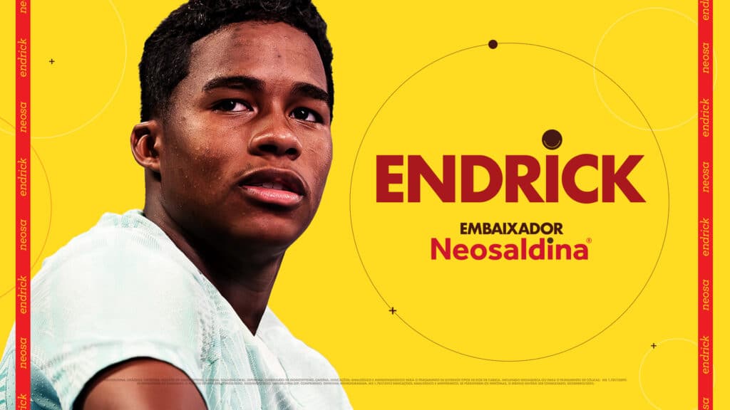 Neosaldina, medicamento referência no alívio rápido de dores de cabeça, acaba de anunciar Endrick como o novo embaixador da marca.