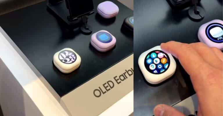 CES 2024 - Samsung exibe protótipo de Galaxy Buds com display OLED no estojo