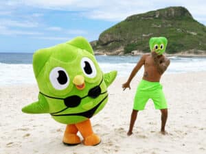 Duolingo invadiu o Rio de Janeiro, com o objetivo de não ser esquecido e não deixar as suas ofensivas serem perdidas.