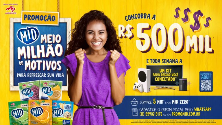 A MID acaba de anunciar sua nova promoção nacional, intitulada de “Meio milhão de motivos para refrescar a sua vida".