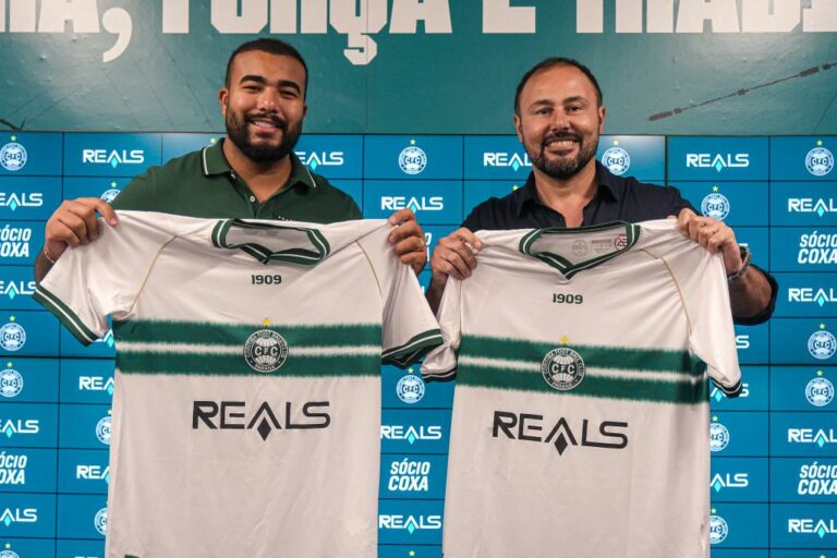 Rafael Borges, Country Manager da Reals, e Carlos Amodeo, CEO do Coritiba SAF - Foto - Gabriel Tha - Coritiba