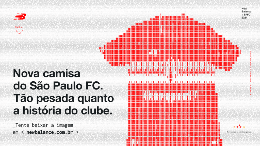 O São Paulo Futebol Clube apresentou seu novo uniforme, feito em parceria com sua patrocinadora New Balance.