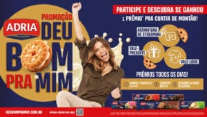 A Adria acaba de lançar sua nova campanha, que promove a distribuição de prêmios exclusivos a partir da compra de produtos.