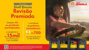 A Raízen Lubrificantes lançou sua nova promoção, nomeada "Shell Rimula Revisão Premiada", direcionada aos motoristas de caminhões.