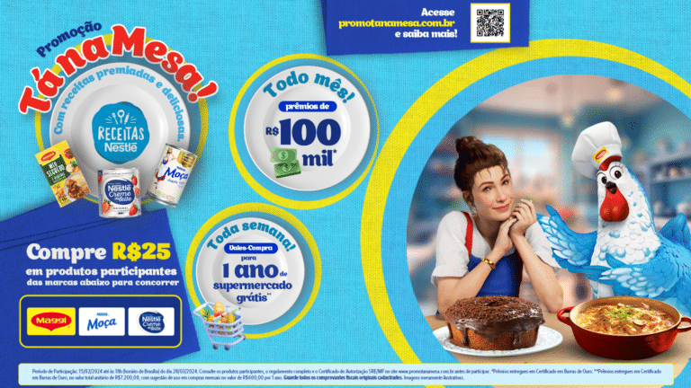 As marcas Maggi, Moça e Creme de Leite se uniram para a promoção que dará aos consumidores a chance de concorrerem a R$ 100 mil todo mês.