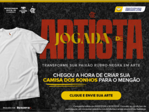 O Mercado Livre, Flamengo e Reserva se uniram para convocar os flamenguistas a enviarem seus desenhos para estar estampado na camisa do clube.
