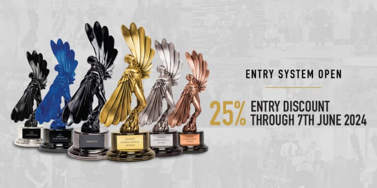 O London International Awards abre suas inscrições para a edição de 2024 com condições especiais, até o dia 7 de junho.
