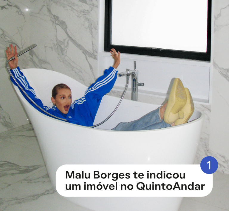 O QuintoAndar comunica uma parceria com a influenciadora Malu Borges, conhecida no universo da moda e pelos conteúdos de "arrume-se comigo".