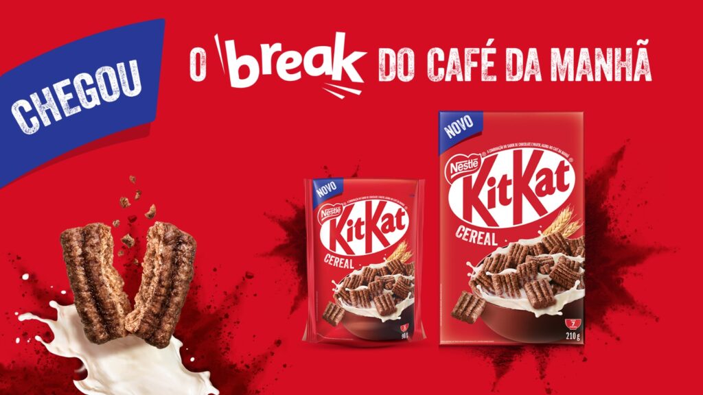 A Nestlé anuncia a chegada de KITKAT Cereal, que apresenta um formato exclusivo inspirado nos tradicionais fingers de KITKAT.