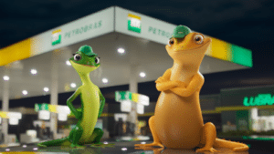 Os Postos Petrobras anunciam seus dois novos mascotes para estrelar suas campanhas publicitárias, e anunciam a novidade através de campanha.