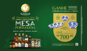 A Gallo estreia a promoção Mesa Portuguesa, onde o consumidor podee ganhar Porcelanas especiais com temática portuguesa.
