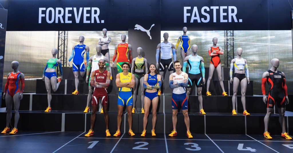 A PUMA apresentou os 17 novos novos uniformes de federações que serão usados pelos atletas nos Jogos Olímpicos Paris 2024.