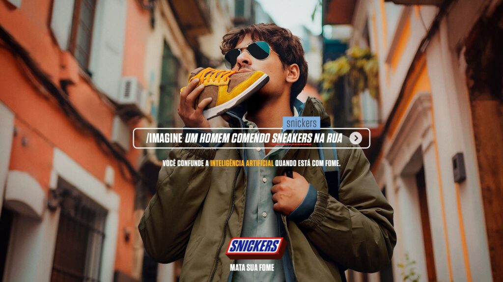 Snickers lança nova campanha, utilizando pela primeira vez a inteligência artificial no Brasil, e que reforça o conceito global da marca.