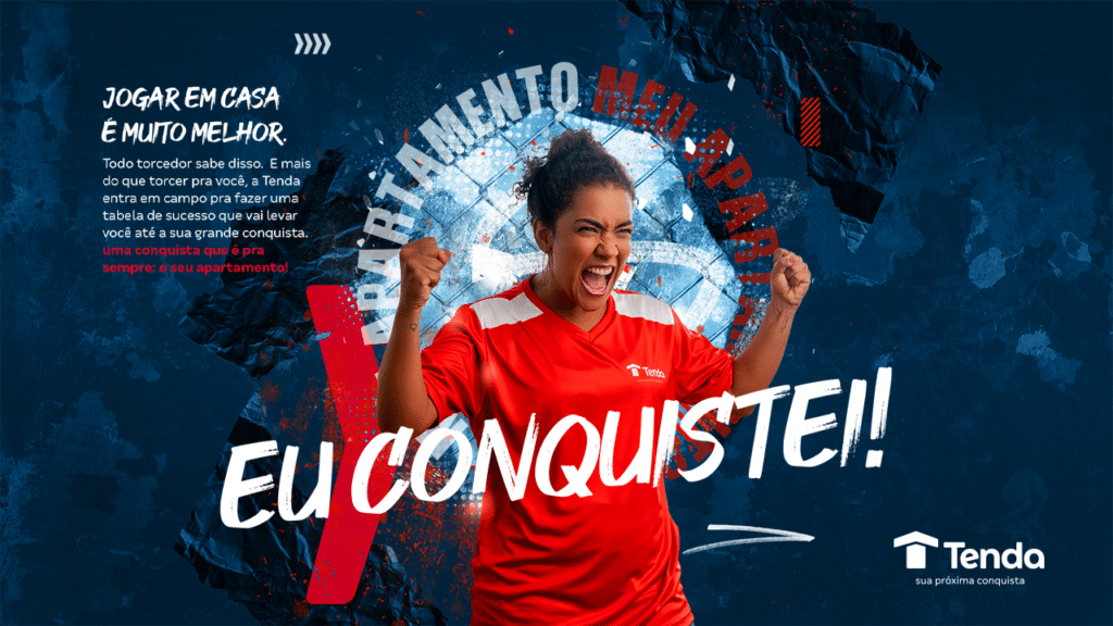 A Construtora Tenda apresenta sua nova campanha institucional, que traz o mundo do futebol como mote a fim de gerar identificação com a marca.