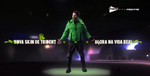 Trident acaba de lançar uma jaqueta em parceria com Free Fire e Alok, trazendo sua skin do game para o mundo real.
